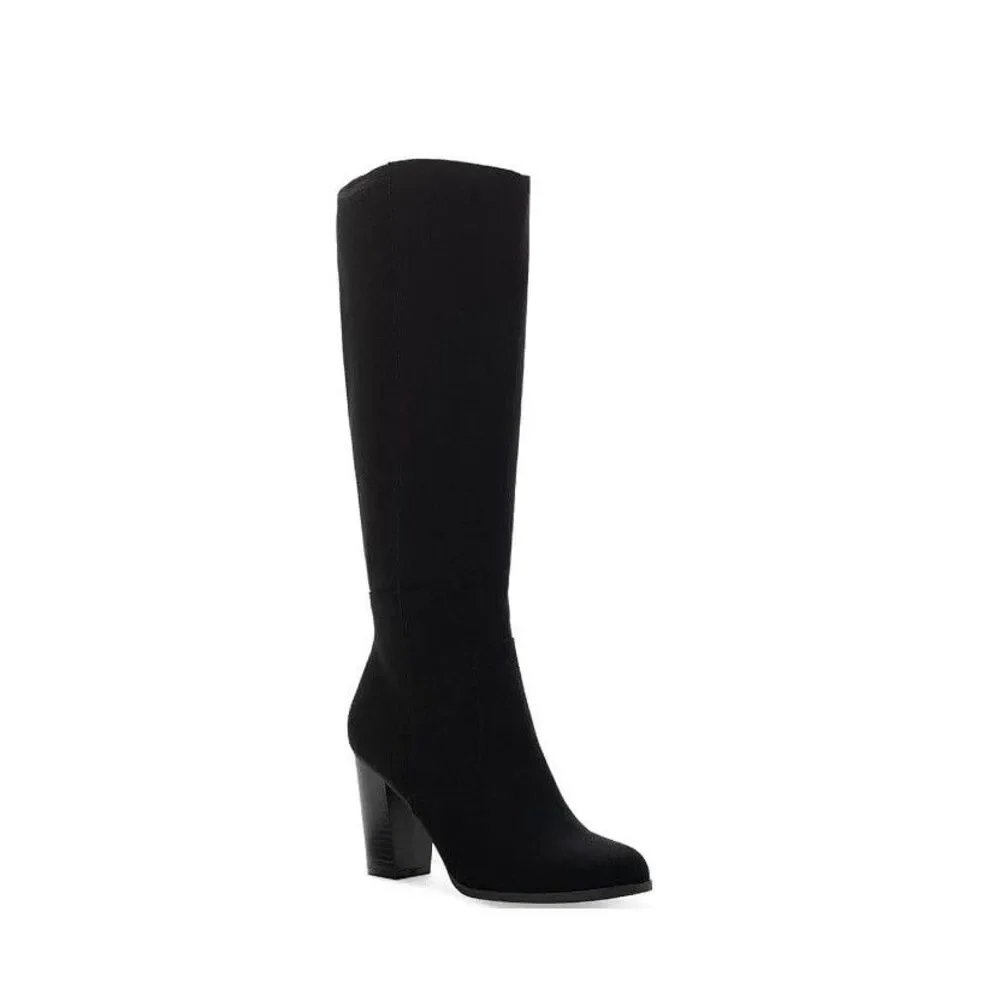 Style & Co Womens 13 W XWC Black Addyy Block Heel Knee High Boots NIB QK8